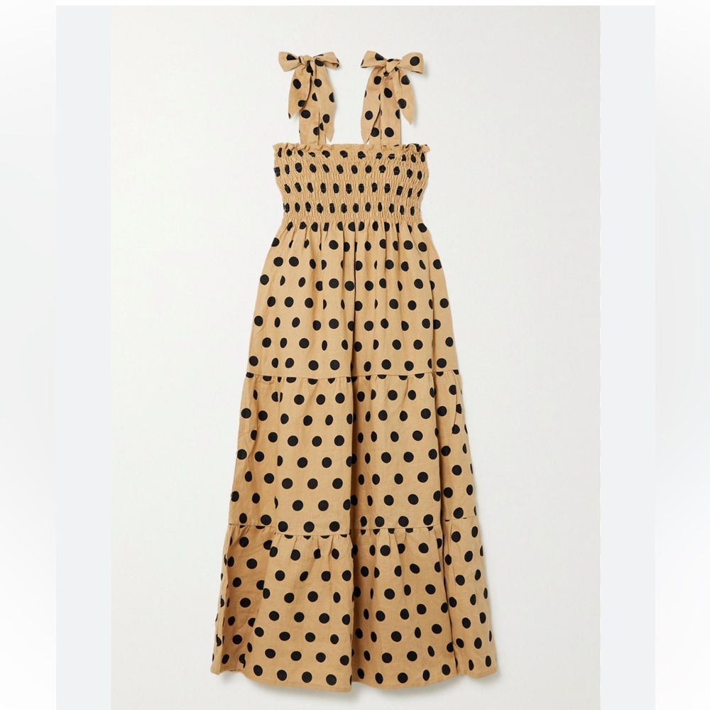 Faithfull The Brand Polka Dot Tie Dress